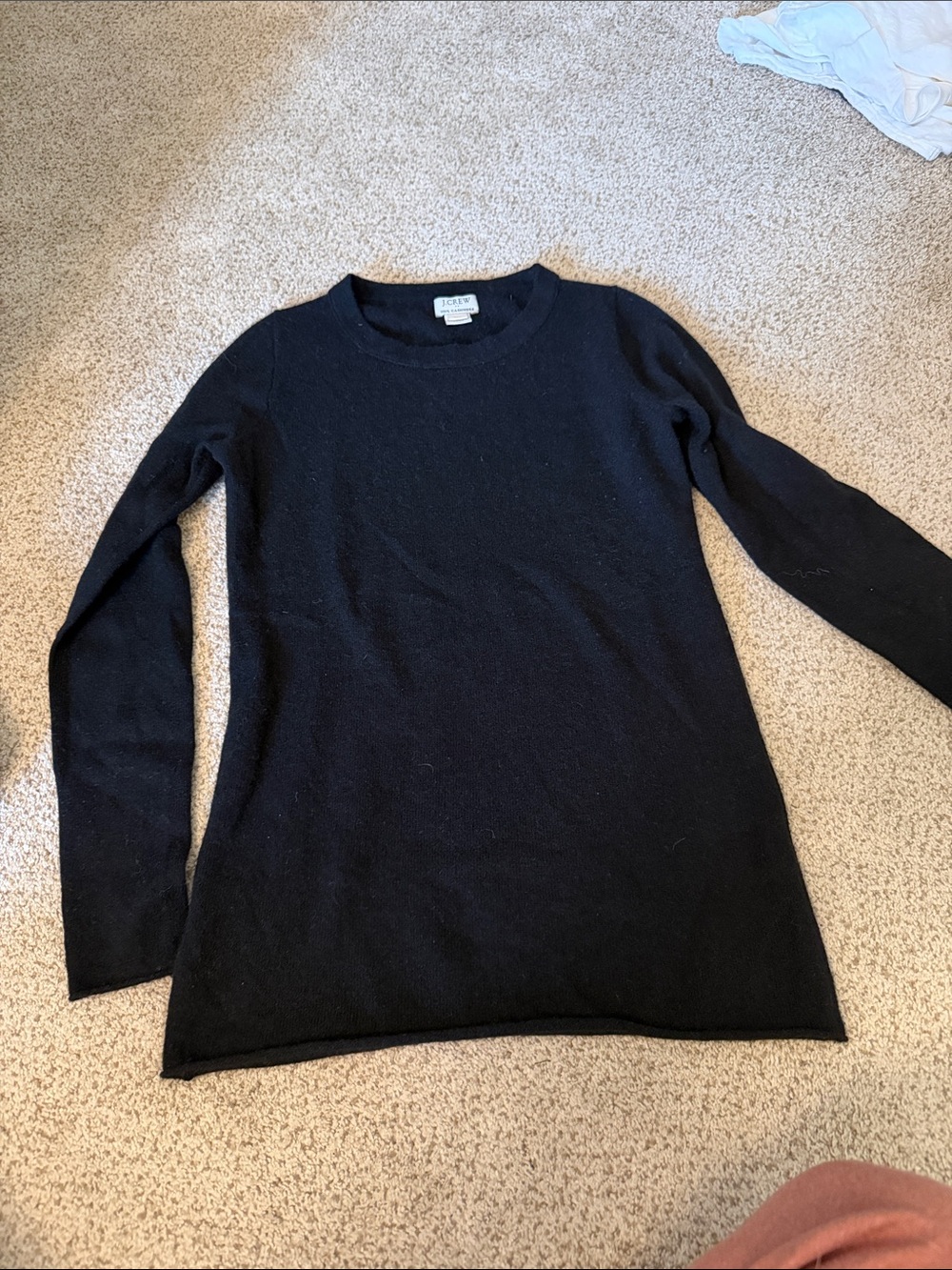 J. Crew Black Crewneck Sweater - Classic Lightweight Knit